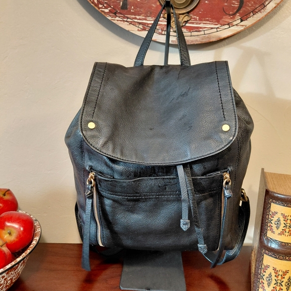 Cole Haan Jade Backpack Black Pebbled Leather - Picture 5 of 14